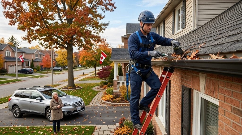professional gutter cleaning service in Toronto home